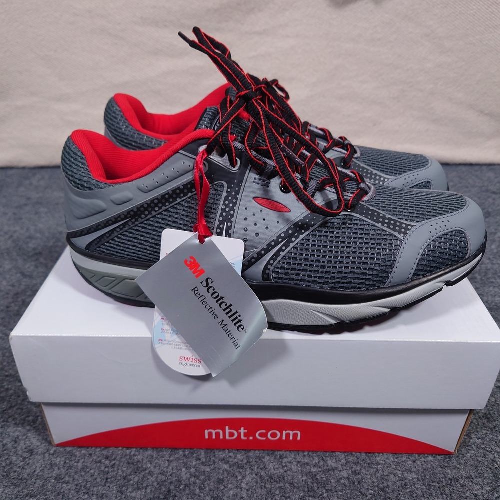 MBT Running Walking Shoes Men 7-7.5 EU 41 Gray 3M Reflective 700422-206Y Comfort